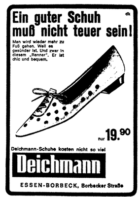 Deichmann-Anzeige Ende der 40er Jahre.